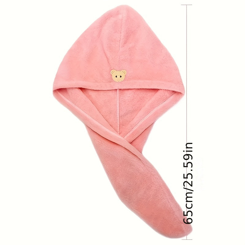 Serviette à cheveux en microfibre – séchage rapide, super absorbante et douce, bonnet turban pratique pour tous types de cheveux