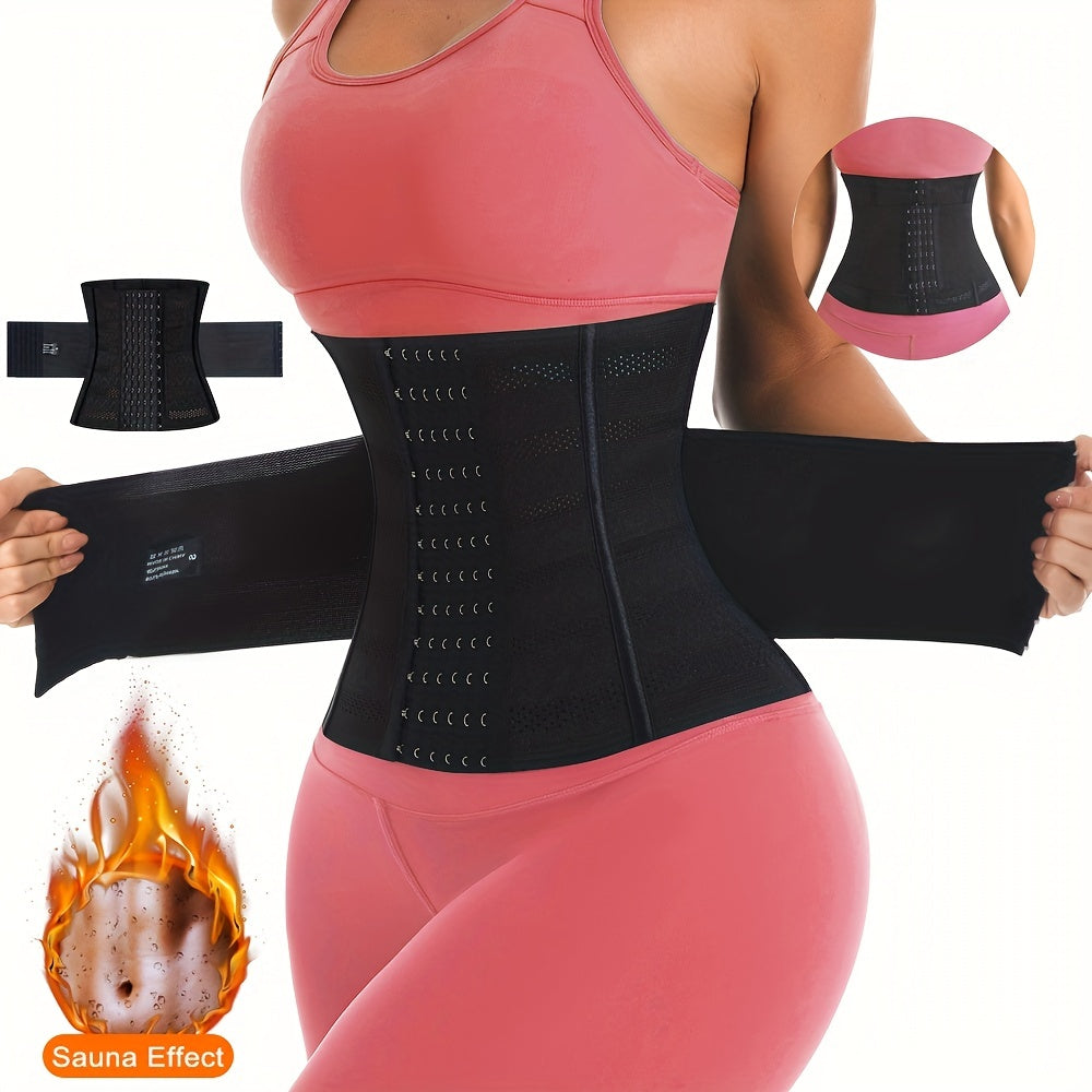 Gaine amincissante respirante femme – ceinture taille haute maintien moyen, amélioration de posture, réglable et confortable