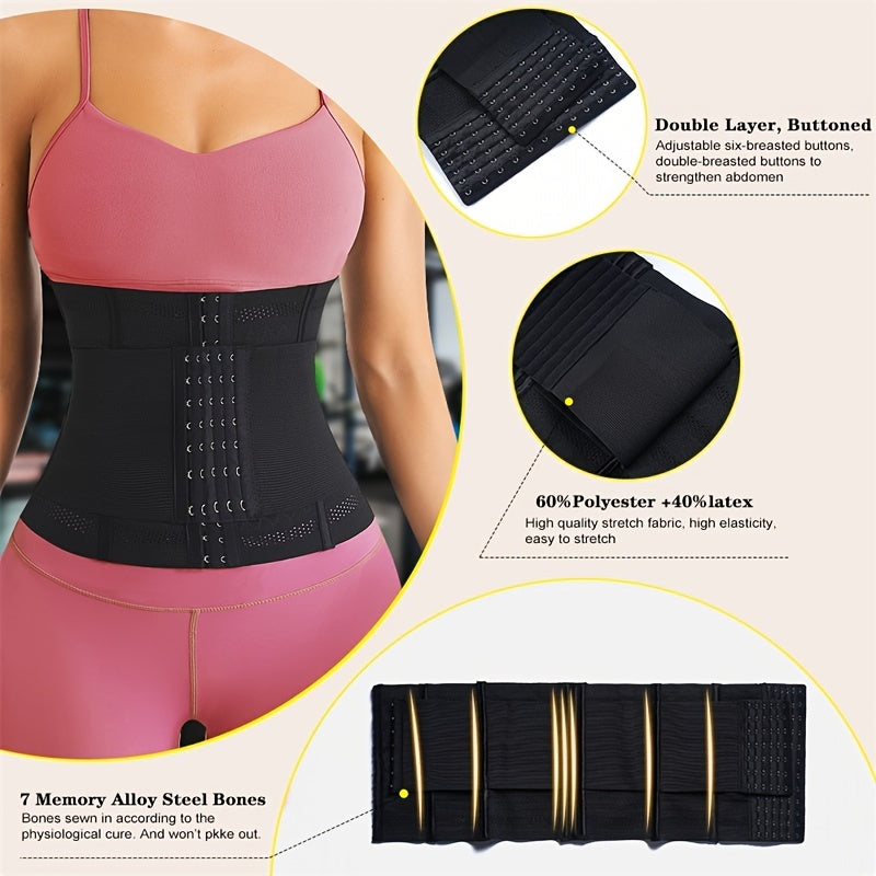 Gaine amincissante respirante femme – ceinture taille haute maintien moyen, amélioration de posture, réglable et confortable