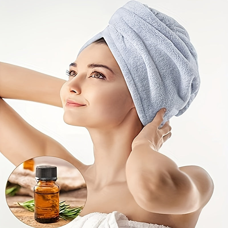 Serviette à cheveux en microfibre – séchage rapide, super absorbante et douce, bonnet turban pratique pour tous types de cheveux