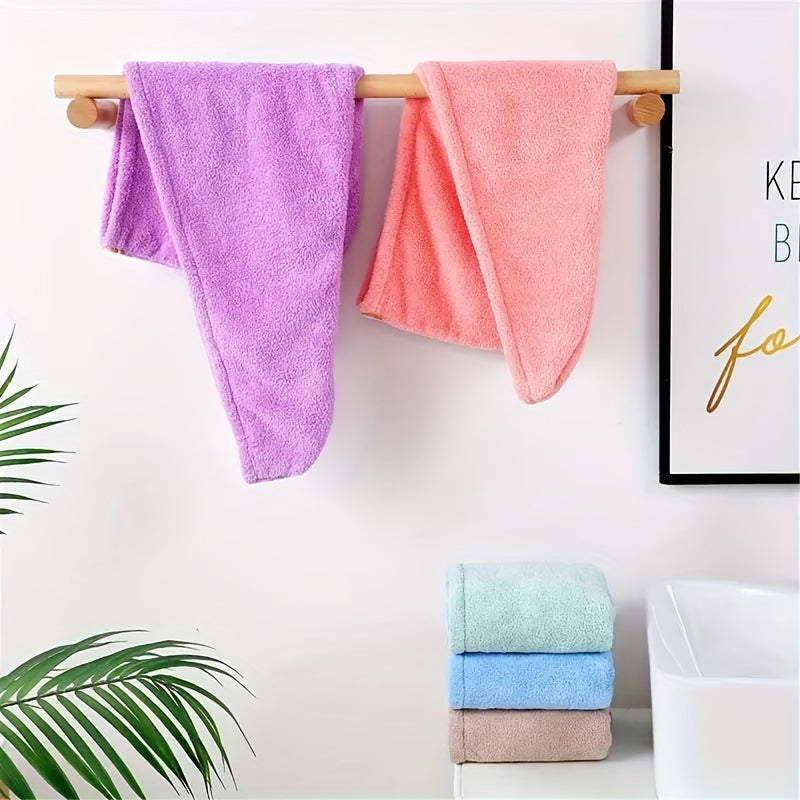 Serviette à cheveux en microfibre – séchage rapide, super absorbante et douce, bonnet turban pratique pour tous types de cheveux
