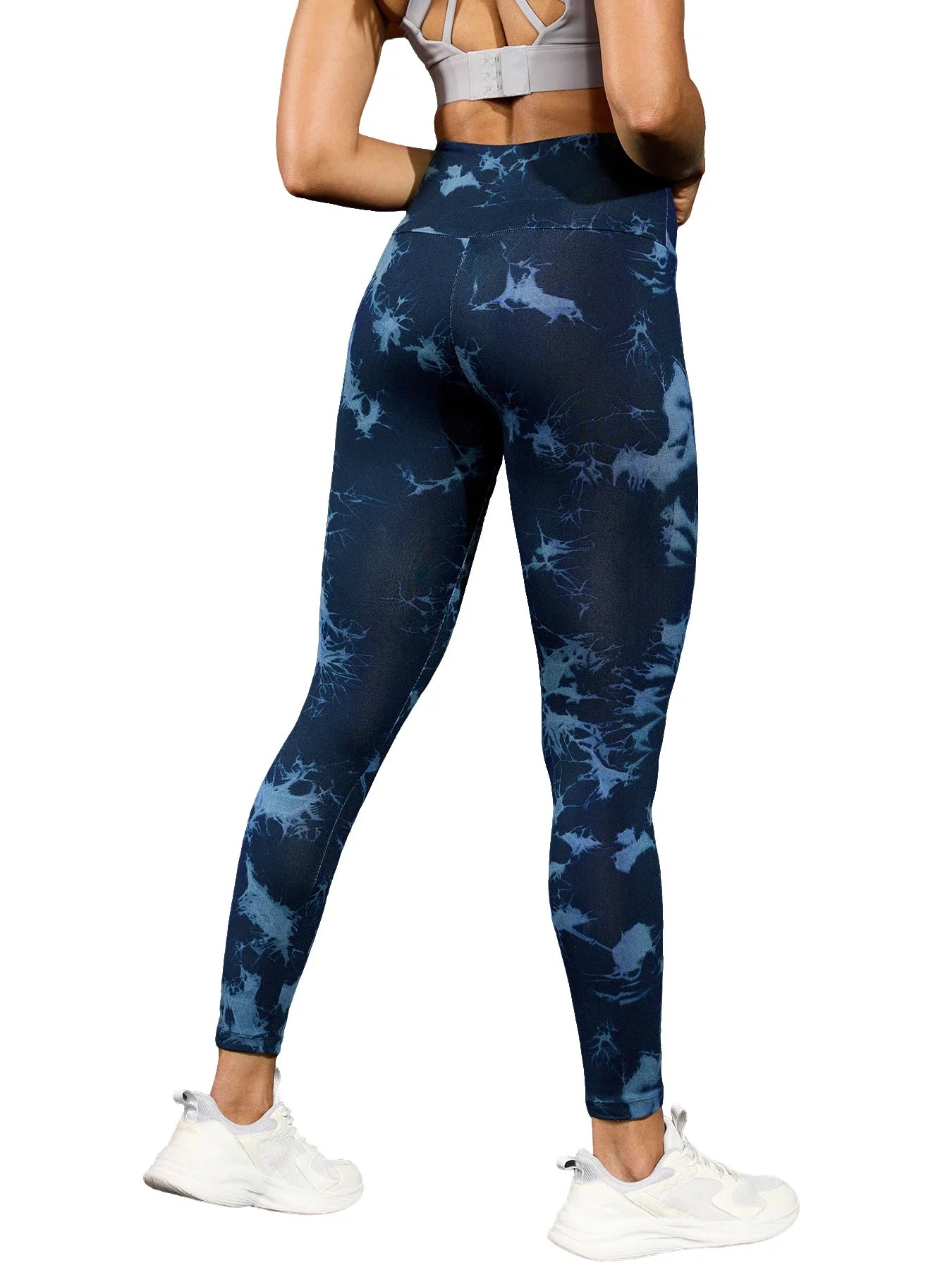 Legging femme tie-dye taille haute – tissu ultra doux, effet push-up, opaque et extensible pour yoga, fitness & running