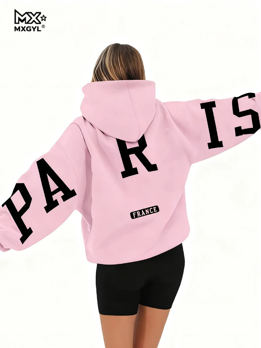 Hoodie oversize unisexe – sweat à capuche imprimé, style streetwear high street, coupe ample casual homme/femme