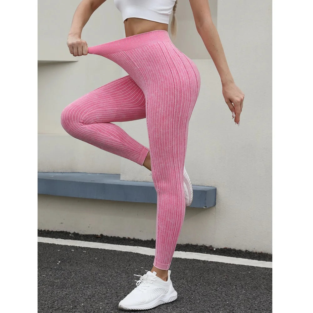 Legging de sport femme seamless – taille haute, effet push-up fessier, maintien sculptant, tissu respirant fitness & yoga