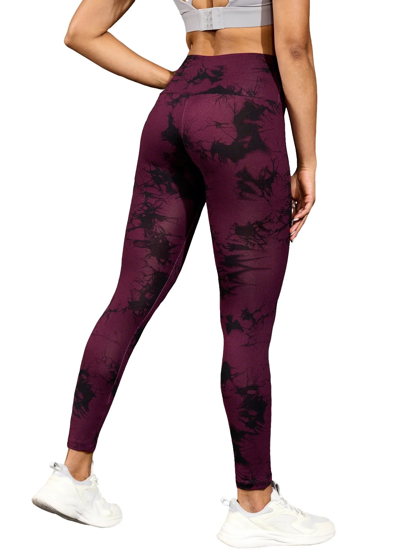 Legging femme tie-dye taille haute – tissu ultra doux, effet push-up, opaque et extensible pour yoga, fitness & running