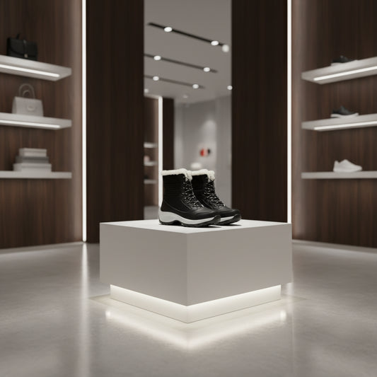 Bottes d’hiver femme montantes, chaudes et antidérapantes, chaussures outdoor doublées coton pour temps froid.