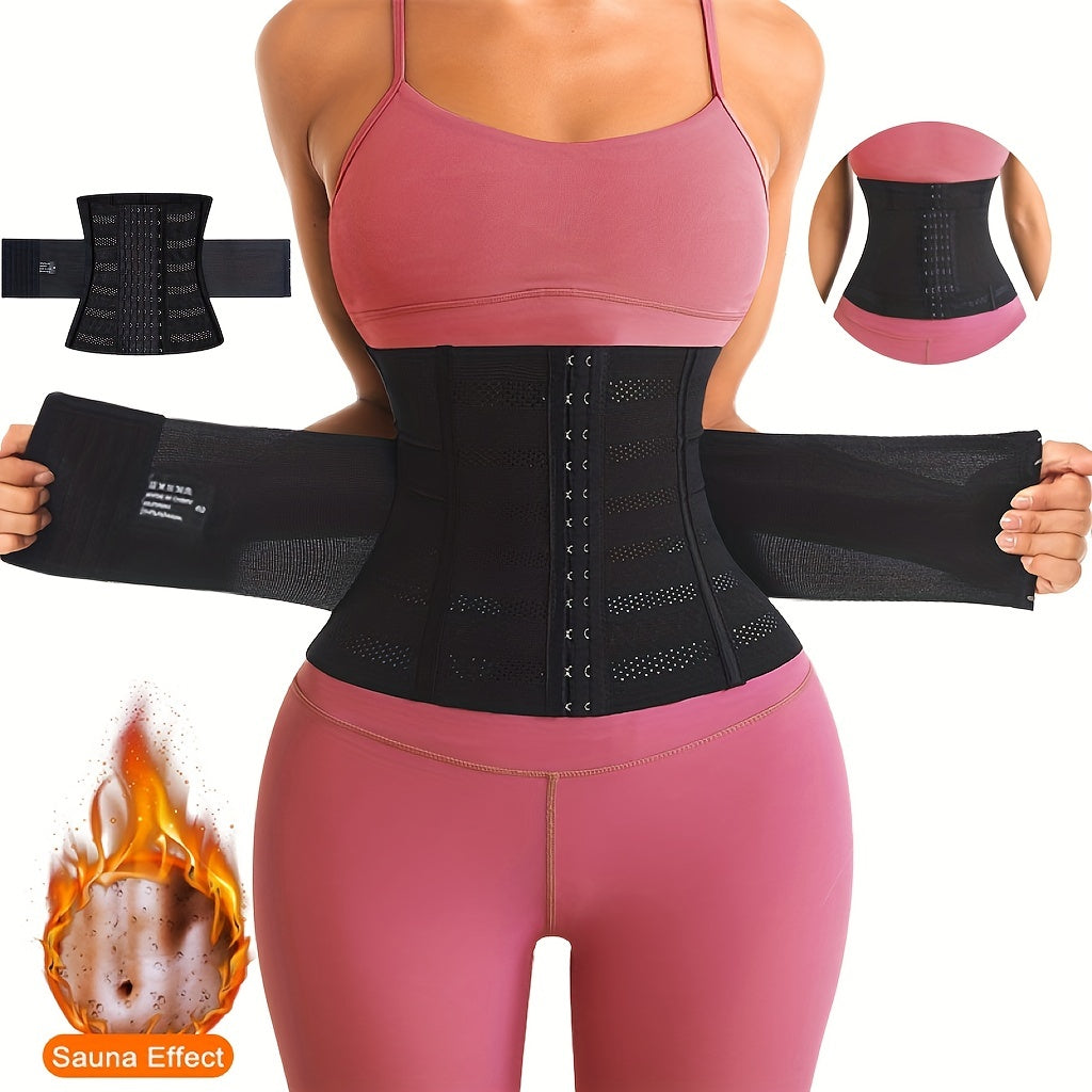 Gaine amincissante respirante femme – ceinture taille haute maintien moyen, amélioration de posture, réglable et confortable