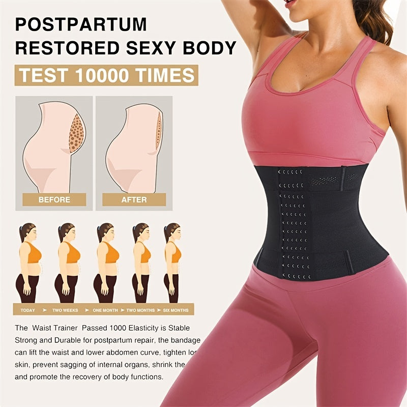 Gaine amincissante respirante femme – ceinture taille haute maintien moyen, amélioration de posture, réglable et confortable
