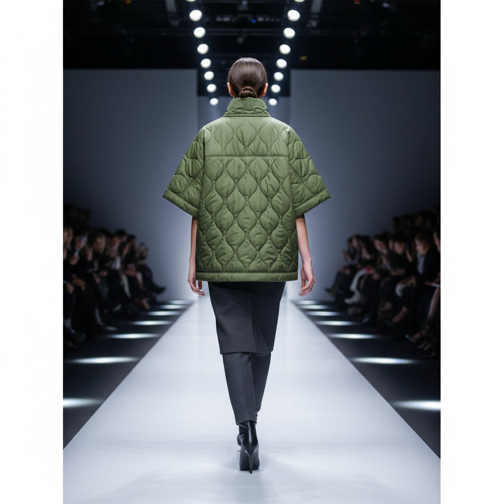 alt_text : veste matelassée femme rembourrée en coton, manteau d’hiver pratique et isolant.dos