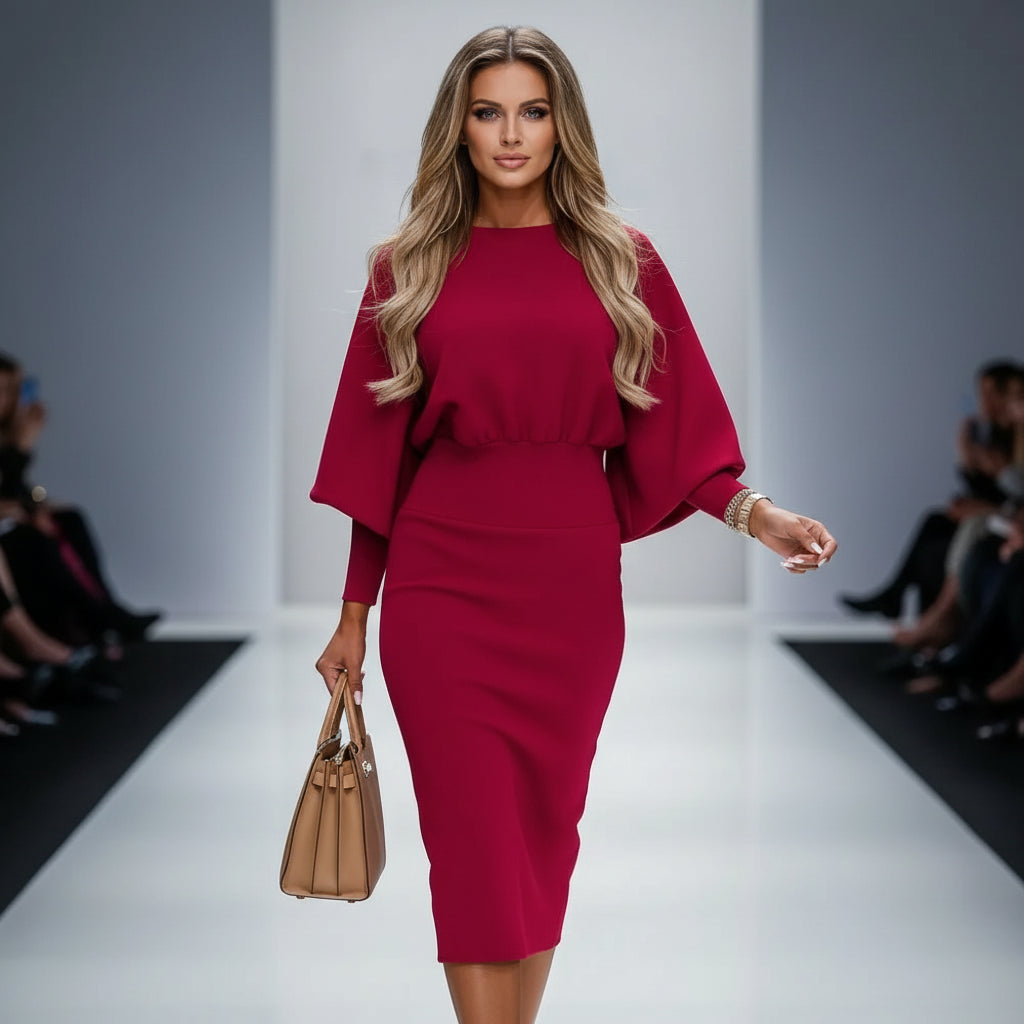 robe office chic élégante, coupe bodycon professionnelle pour le travail.