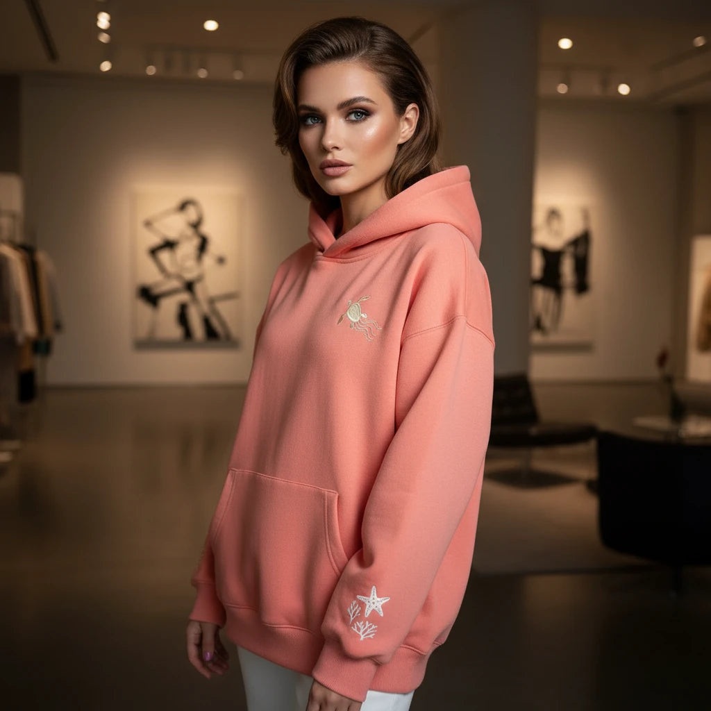 sweatshirt Y2K preppy graphique brodé, manches longues, style tendance ado.