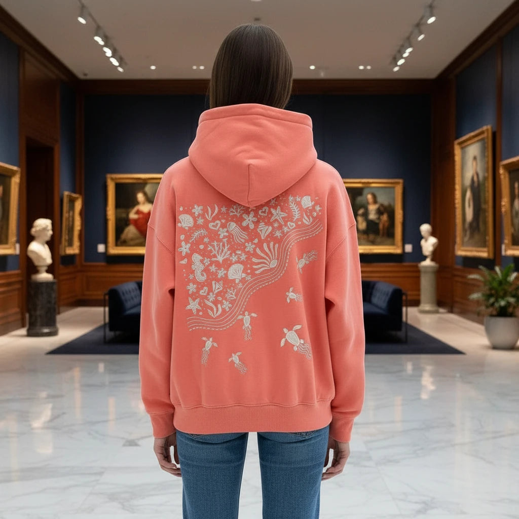 sweatshirt Y2K preppy graphique brodé, manches longues, style tendance ado.Orange 